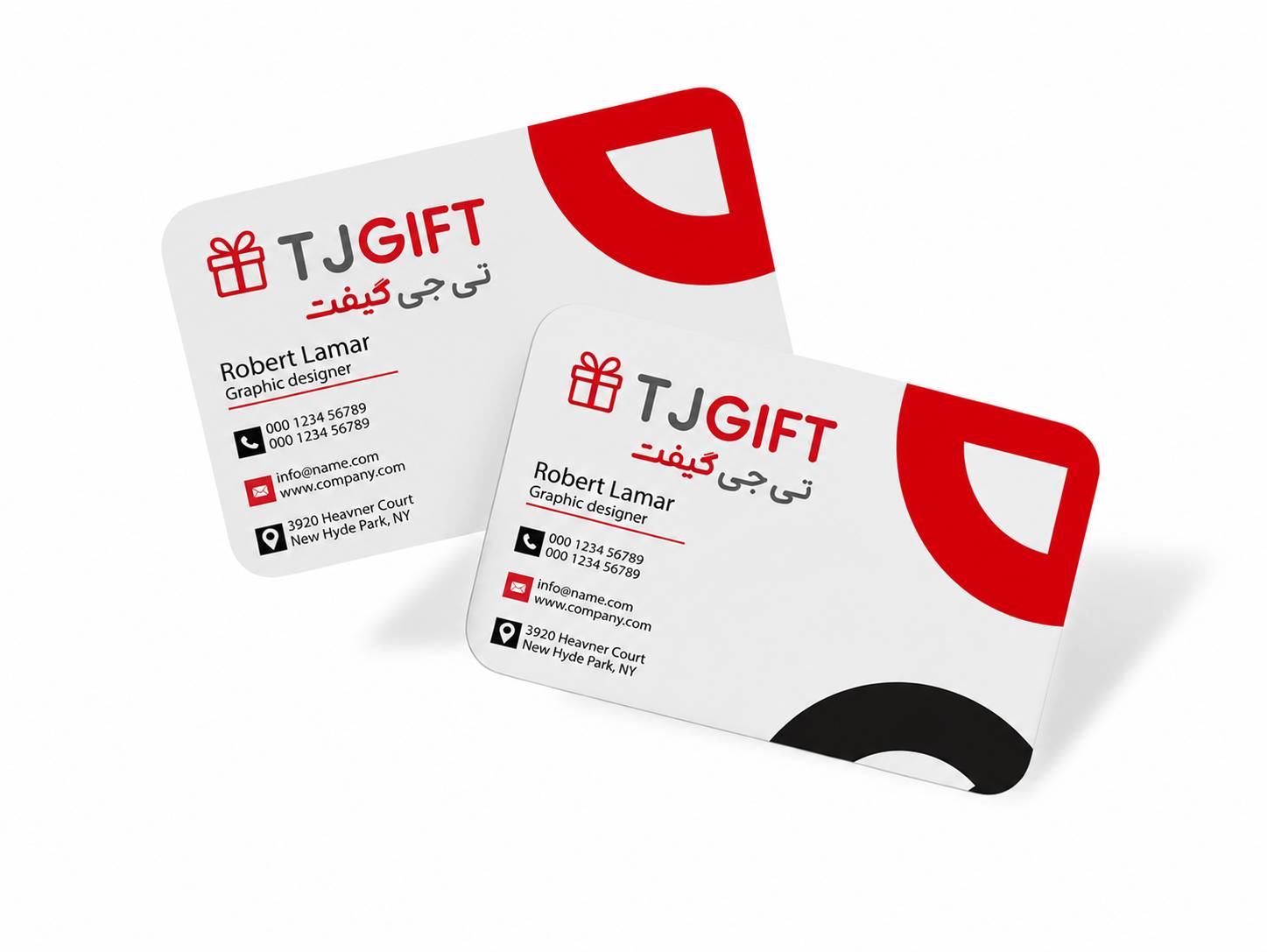 کارت ویزیت سلفون مات دورو دورگرد